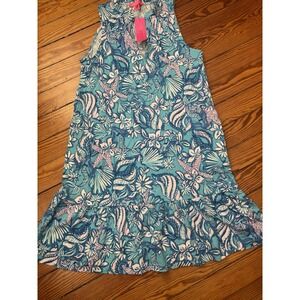 NWT Lilly Pulitzer Malone Dress Almalfi Blue Sound The Sirens Small‎